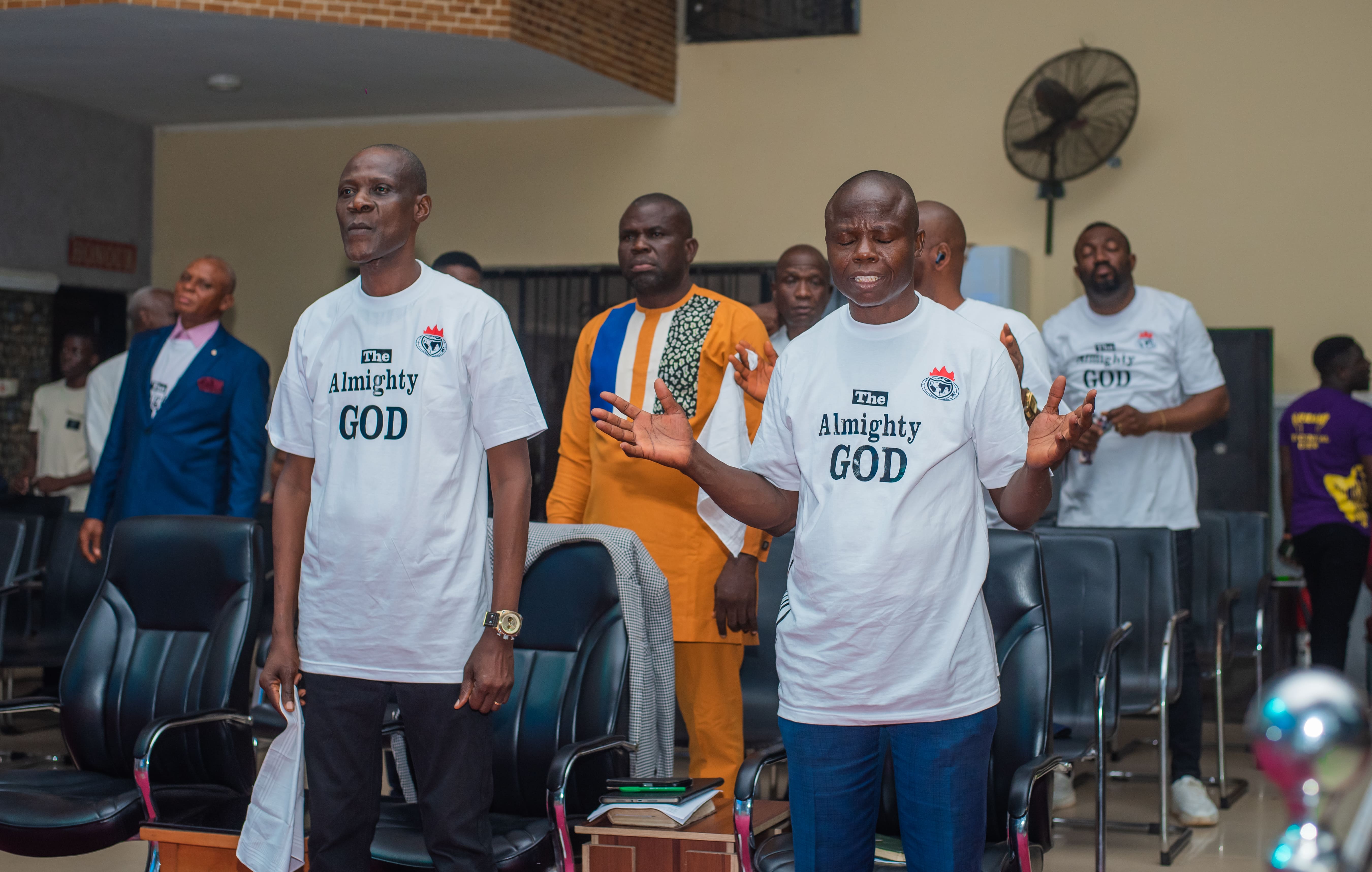 Hands raised in worship