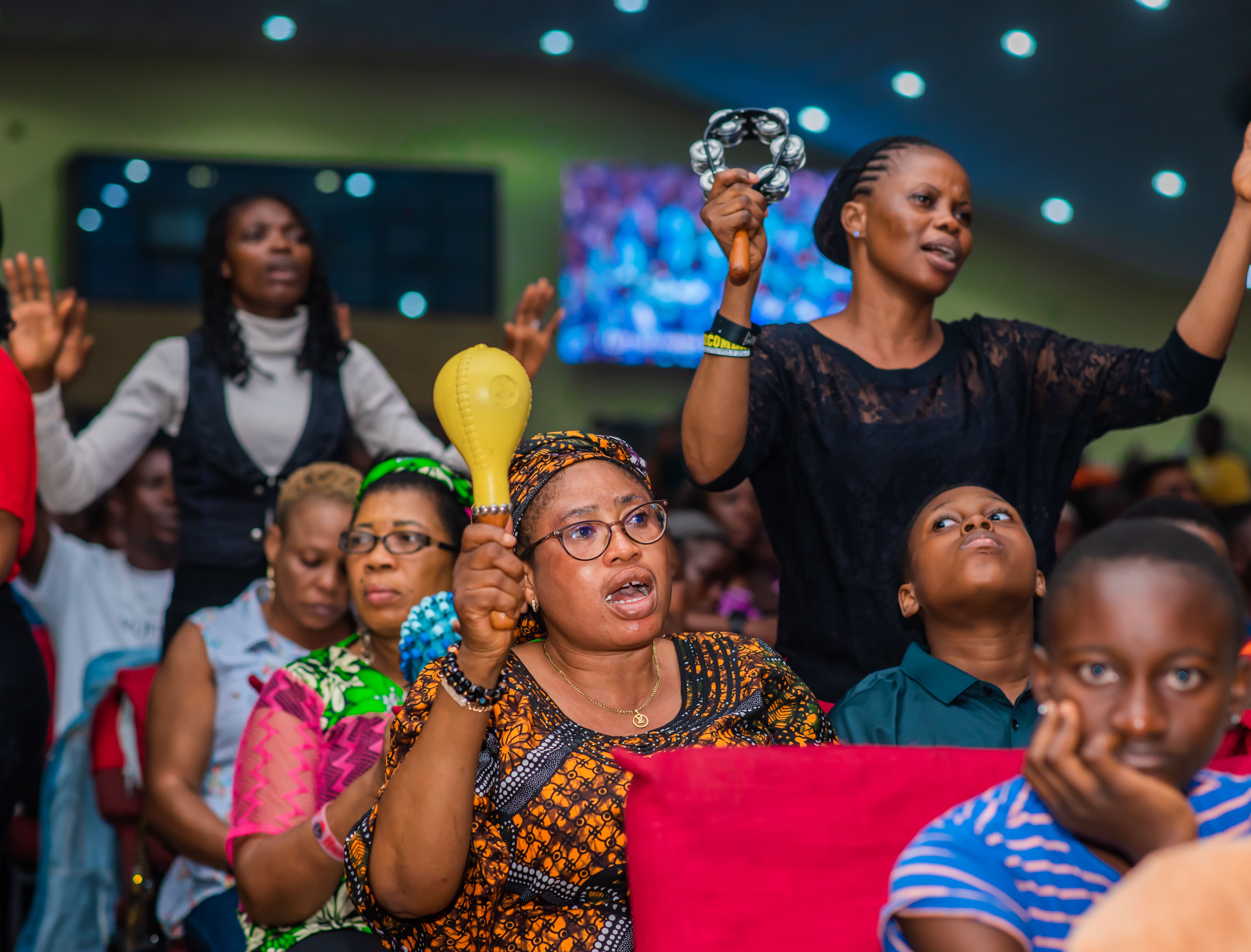 Minister leading worship