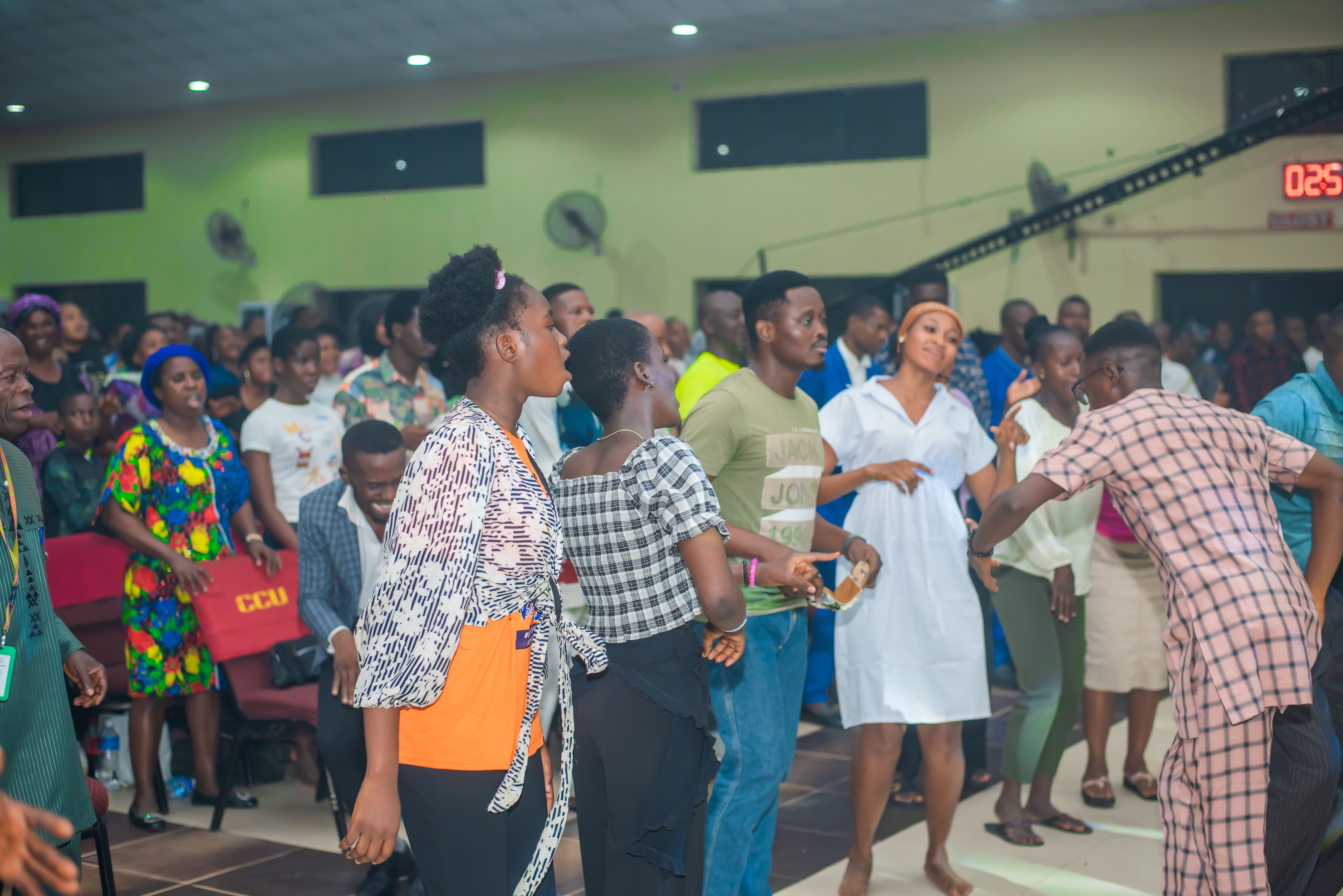 Voices lifted in praise