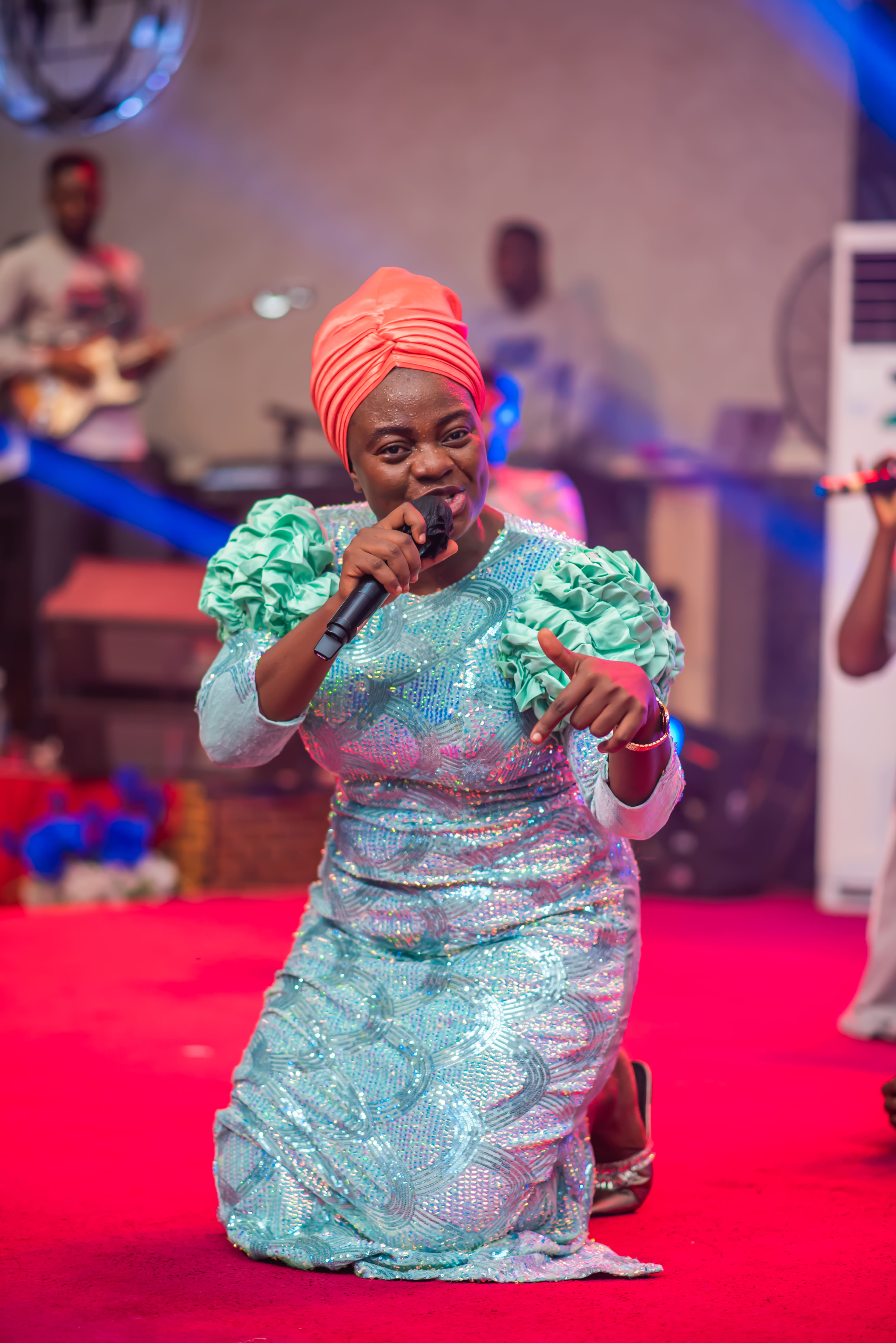 Worship leader on stage