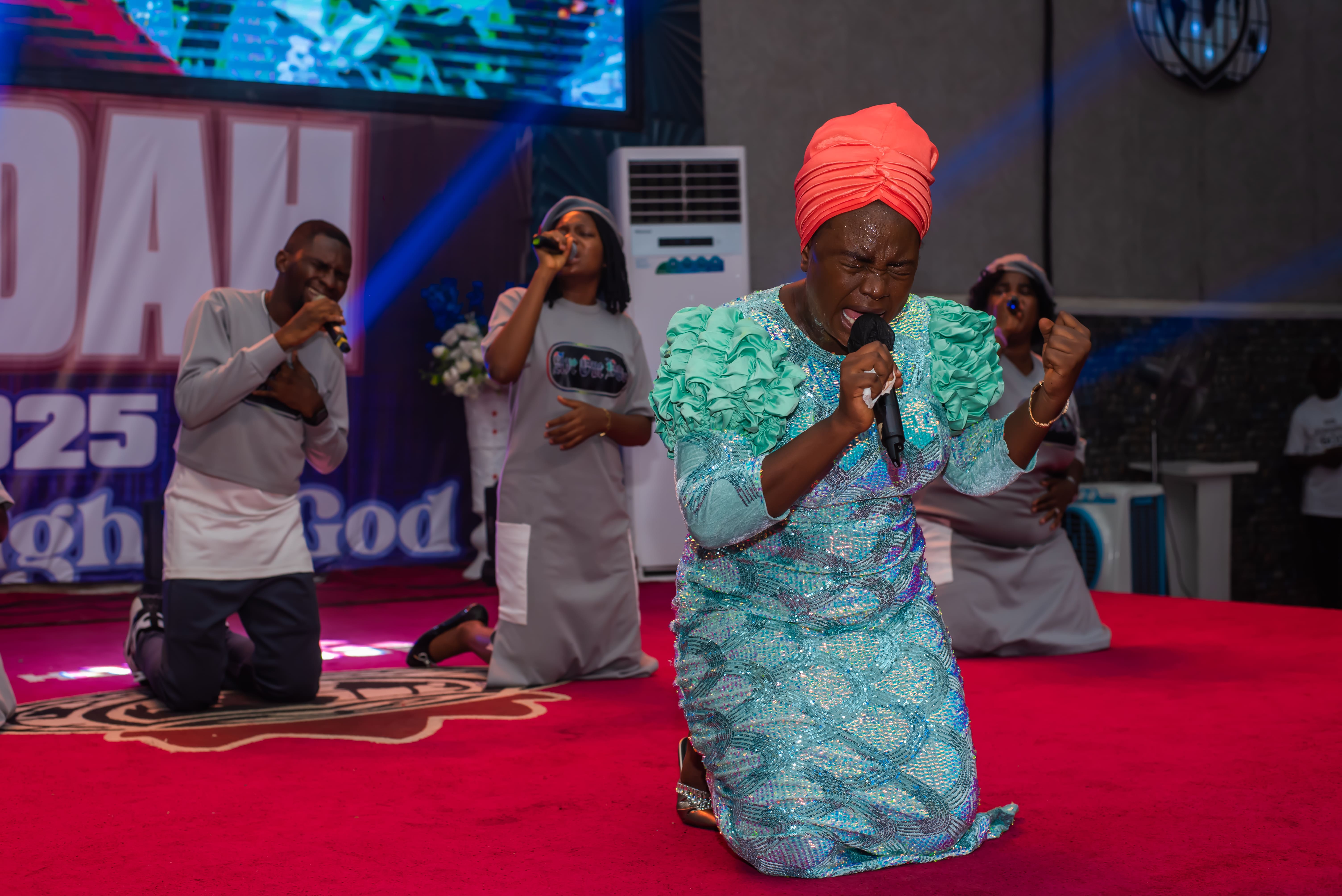 Voices lifted in praise
