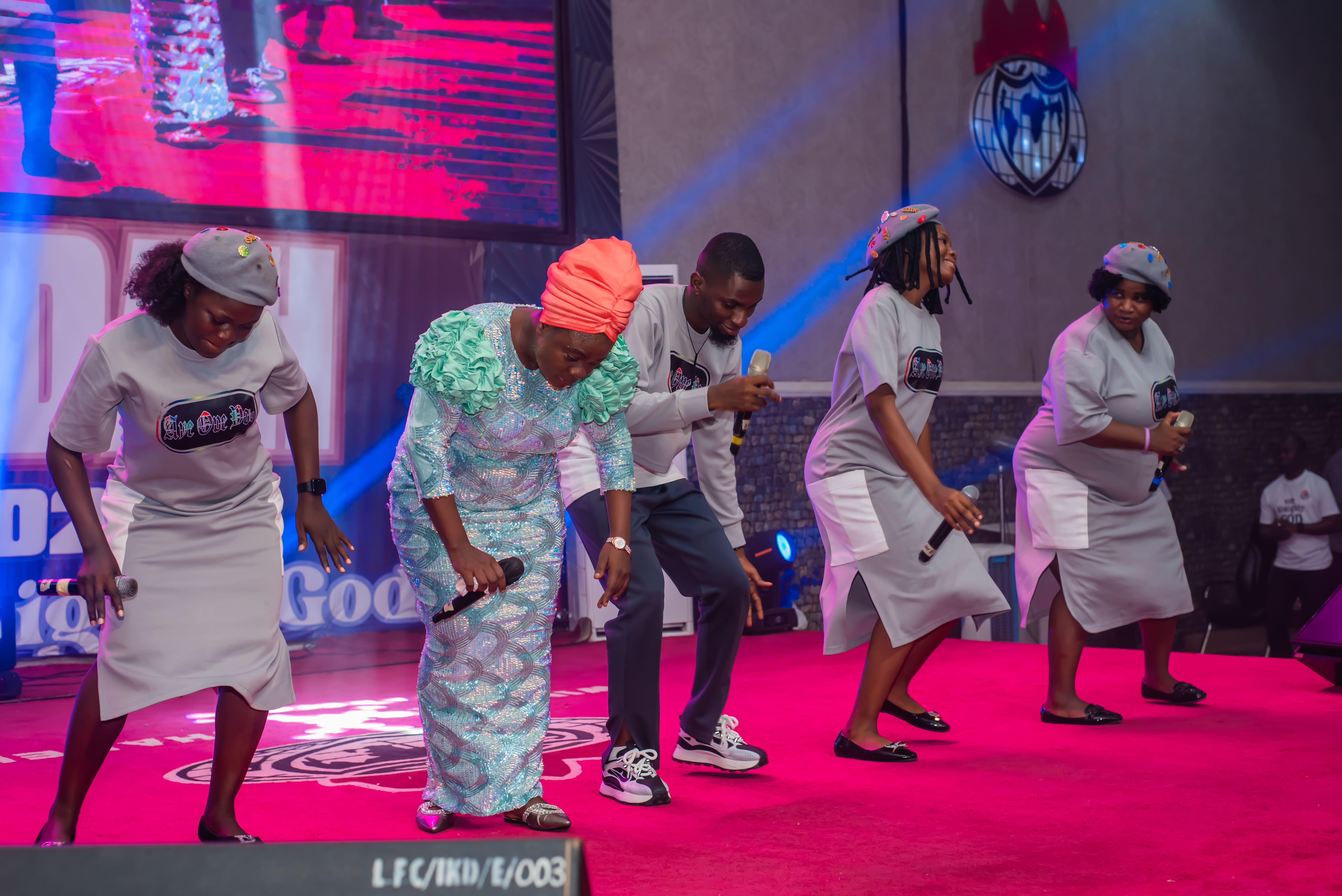 Worship leader on stage