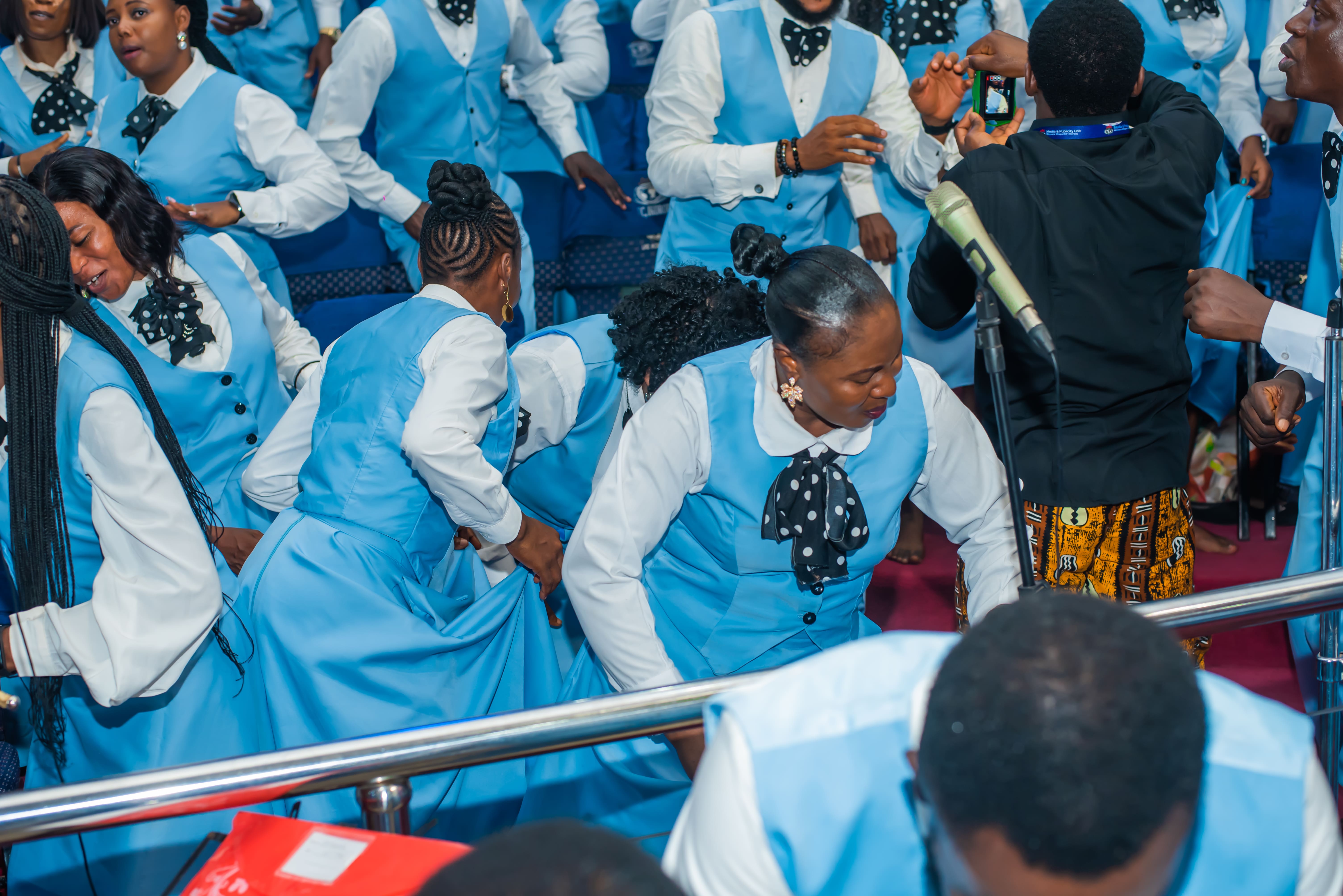 Choir singing in unison