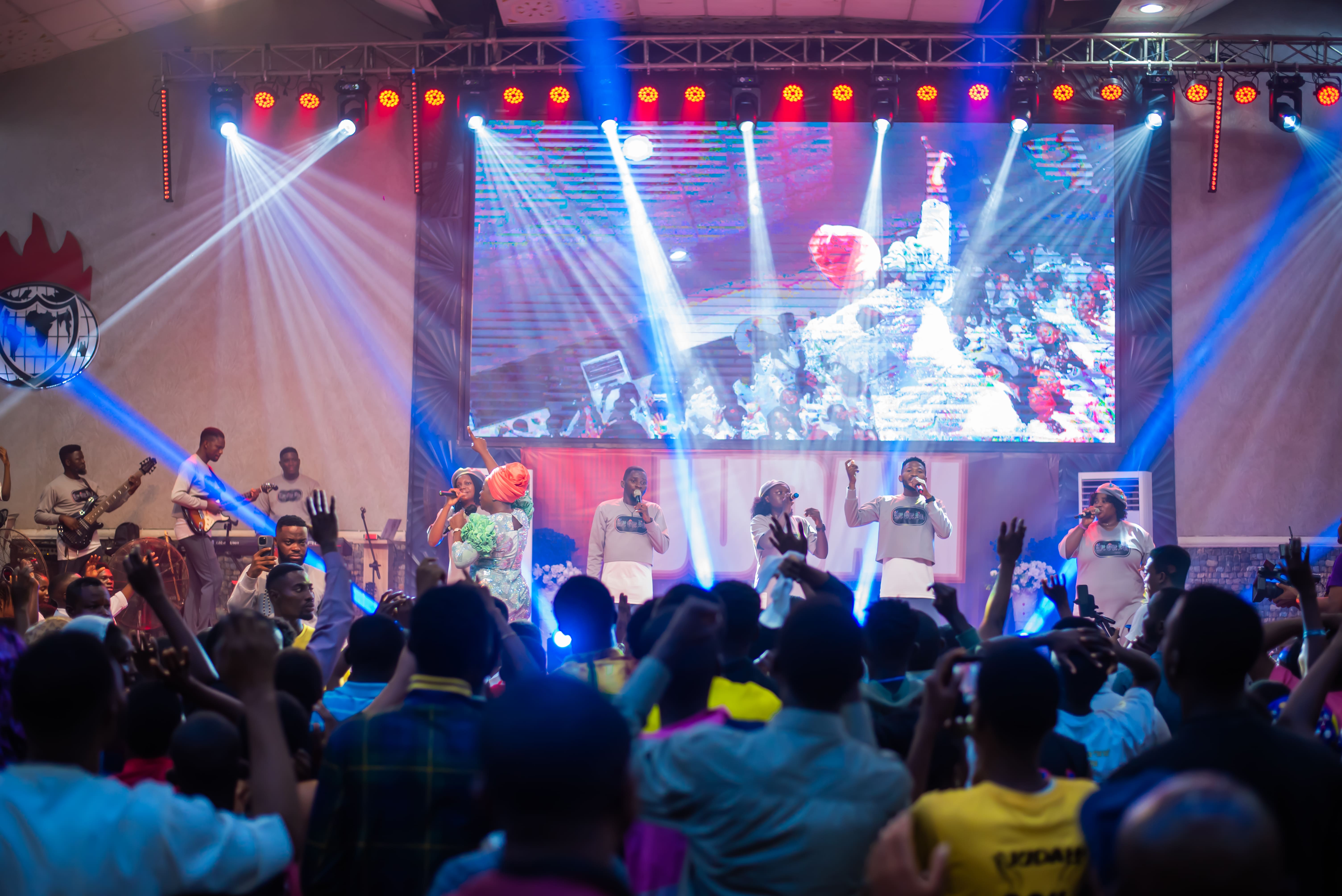 Minister leading worship