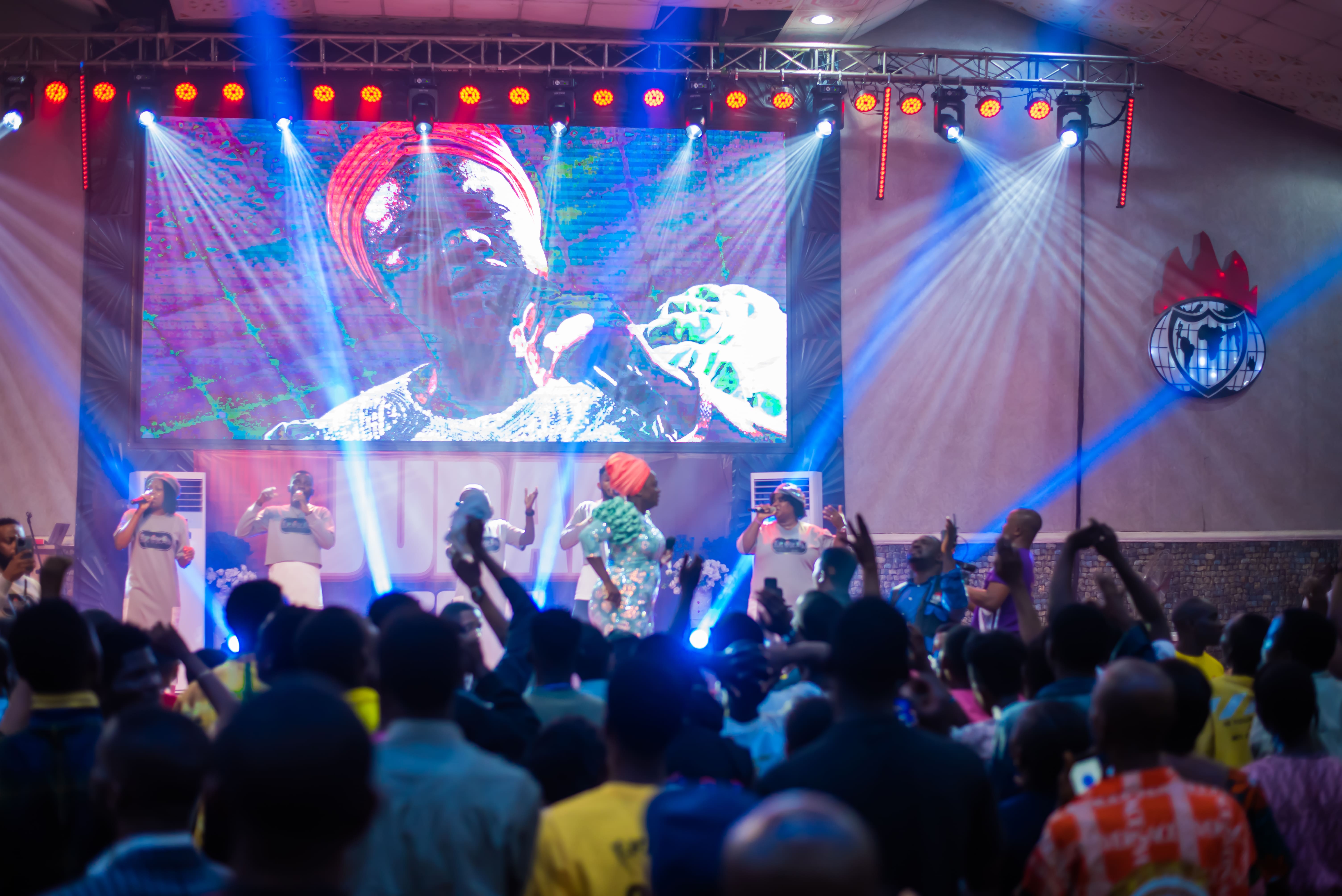 Congregation in praise
